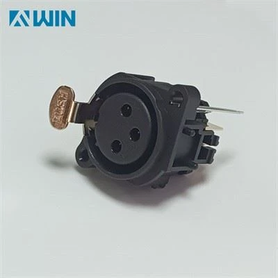 Push XLR Connector Female PCB Mount